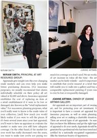 Art of the Appraisal article from June 2012 Laguna Beach magazine featuring Miriam Smith from Art Resource Group