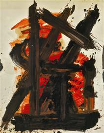 Michael Corinne West, "Enamel 10", oil on paper, circa 1960