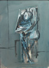 Click to enlarge: Nicholas Carone, "Figure Study", oil on paper, 1955