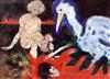 Click to enlarge: Robert Beauchamp, "Untitled", oil on board, 1965