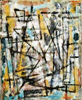 Click to enlarge: Ary Stillman, "Black, Green, Yellow Structural", oil on canvas, 1955