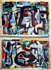 Click to enlarge: Ary Stillman, "Carousel", gouache, circa 1961