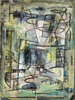 Click to enlarge: Ary Stillman, "Corner of Space Laboratory", oil on canvas, circa 1950