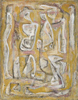 Click to enlarge: Ary Stillman, "Grotesque Figures", acrylic on cardboard, circa 1960
