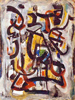 Click to enlarge: Ary Stillman, "Oriental Poem", acrylic on canvas, circa 1958