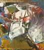 Click to enlarge: John Saccaro, "Activist", oil on canvas, circa 1960