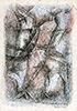 Click to enlarge: Ary Stillman, "Sayville #3", embossing, charcoal and pastel on paper, 1950