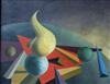Click to enlarge: Robert Warner, "Weightless", oil on board