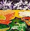 Click to enlarge: Tod Wizon, "Eruption", acrylic on board, 1980