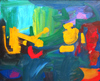 Click to enlarge: Clay Spohn, "Untitled", acrylic on board, 1950