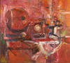 Click to enlarge: Robert Frame, "Still Life With Lute", oil on canvas, 1967