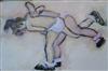 Two Wrestling Girls by Kim Dingle